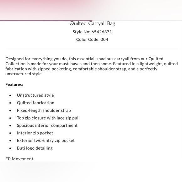 NWT Free People Movement Quilted Carryall Bag in Sour Citrus Sun Yellow New - Picture 8 of 10